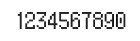 5×9数字点阵字体 ddN59AB1459