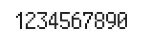5×9数字点阵字体 ddN59AB1460