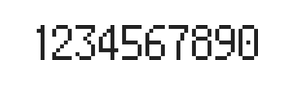 5×9数字点阵字体 ddN59AB1466