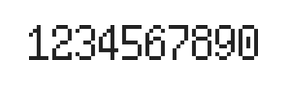 5×9数字点阵字体 ddN59AB1468