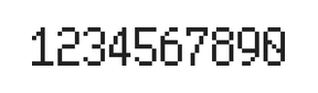 5×9数字点阵字体 ddN59AB1472
