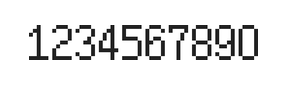5×9数字点阵字体 ddN59AB1473