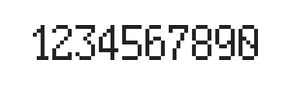 5×9数字点阵字体 ddN59AB1475