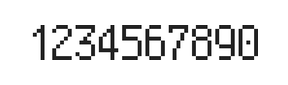 5×9数字点阵字体 ddN59AB1478