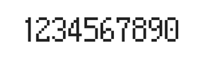 5×9数字点阵字体 ddN59AB1479