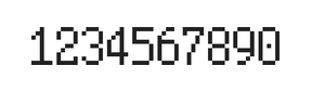 5×9数字点阵字体 ddN59AB1484
