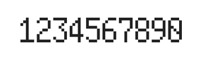 5×9数字点阵字体 ddN59AB1485
