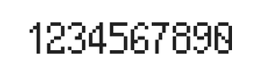 5×9数字点阵字体 ddN59AB1488
