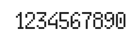 5×9数字点阵字体 ddN59AB1491