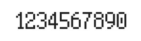 5×9数字点阵字体 ddN59AB1496