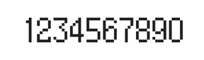 5×9数字点阵字体 ddN59AB1497