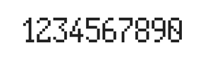 5×9数字点阵字体 ddN59AB1498