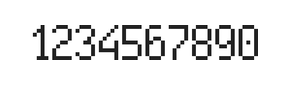 5×9数字点阵字体 ddN59AB1499