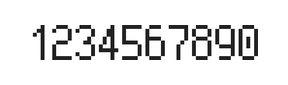 5×9数字点阵字体 ddN59AB1504