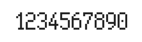 5×9数字点阵字体 ddN59AB1507