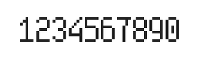 5×9数字点阵字体 ddN59AB1513