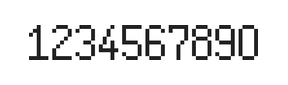 5×9数字点阵字体 ddN59AB1517