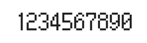 5×9数字点阵字体 ddN59AB1518