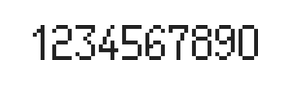 5×9数字点阵字体 ddN59AB1521