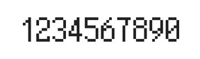 5×9数字点阵字体 ddN59AB1525