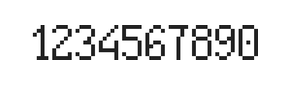 5×9数字点阵字体 ddN59AB1526