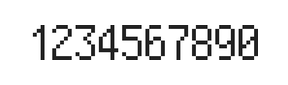5×9数字点阵字体 ddN59AB1531
