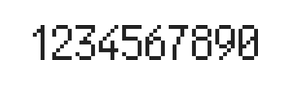 5×9数字点阵字体 ddN59AB1532