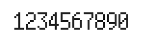 5×9数字点阵字体 ddN59AB1535