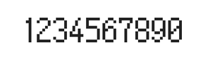 5×9数字点阵字体 ddN59AB1537