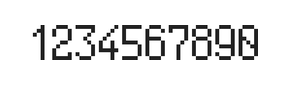 5×9数字点阵字体 ddN59AB1538