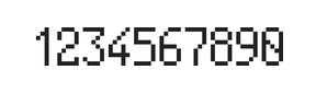 5×9数字点阵字体 ddN59AB1539