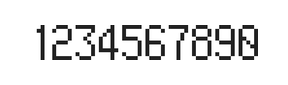 5×9数字点阵字体 ddN59AB1540