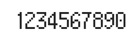 5×9数字点阵字体 ddN59AB1541