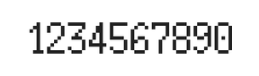 5×9数字点阵字体 ddN59AB1543