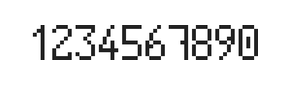 5×9数字点阵字体 ddN59AB1549