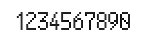 5×9数字点阵字体 ddN59AB1550