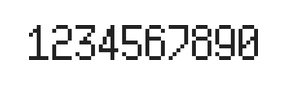 5×9数字点阵字体 ddN59AB1551