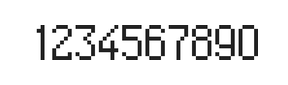 5×9数字点阵字体 ddN59AB1554
