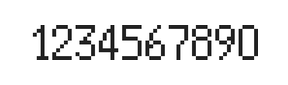 5×9数字点阵字体 ddN59AB1555