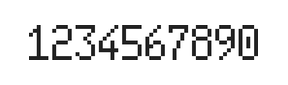 5×9数字点阵字体 ddN59AB1556