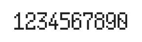5×9数字点阵字体 ddN59AB1557