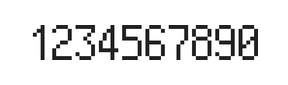 5×9数字点阵字体 ddN59AB1558