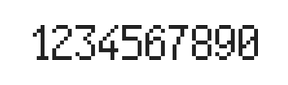 5×9数字点阵字体 ddN59AB1561