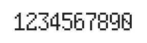 5×9数字点阵字体 ddN59AB1565
