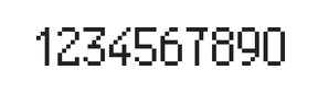 5×9数字点阵字体 ddN59AB1566