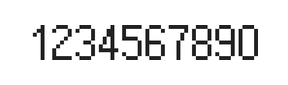 5×9数字点阵字体 ddN59AB1568