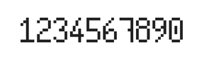 5×9数字点阵字体 ddN59AB1572