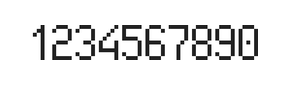 5×9数字点阵字体 ddN59AB1576