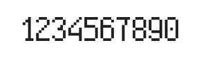 5×9数字点阵字体 ddN59AB1577