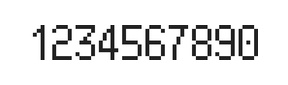 5×9数字点阵字体 ddN59AB1578